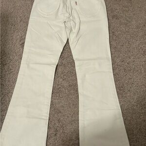 Levi's Cream Flare Jeans